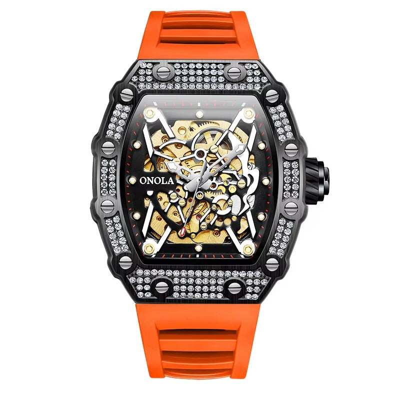 Luxury Men’s Skeleton Watch – Elegant Design with Gift Box