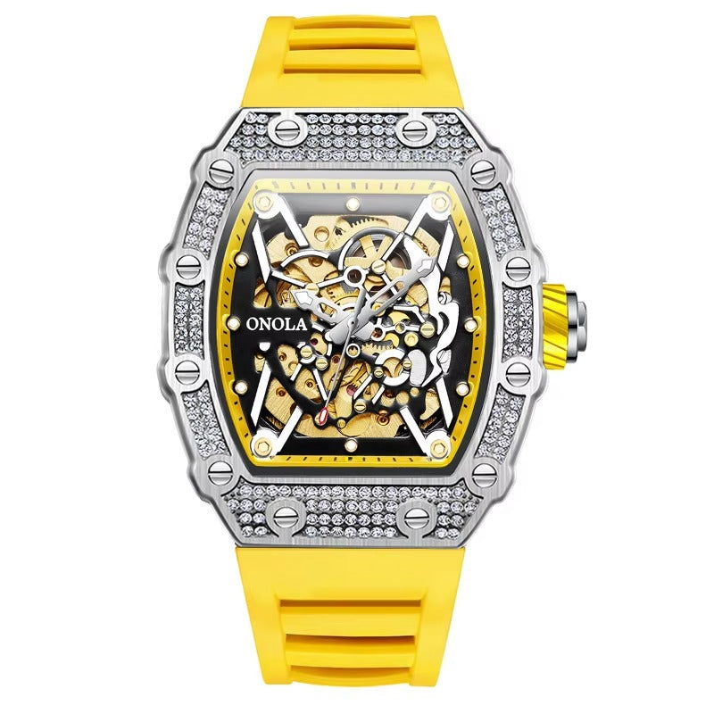 Luxury Men’s Skeleton Watch – Elegant Design with Gift Box