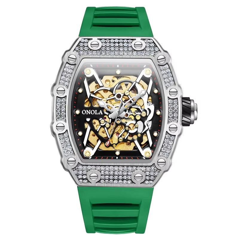 Luxury Men’s Skeleton Watch – Elegant Design with Gift Box