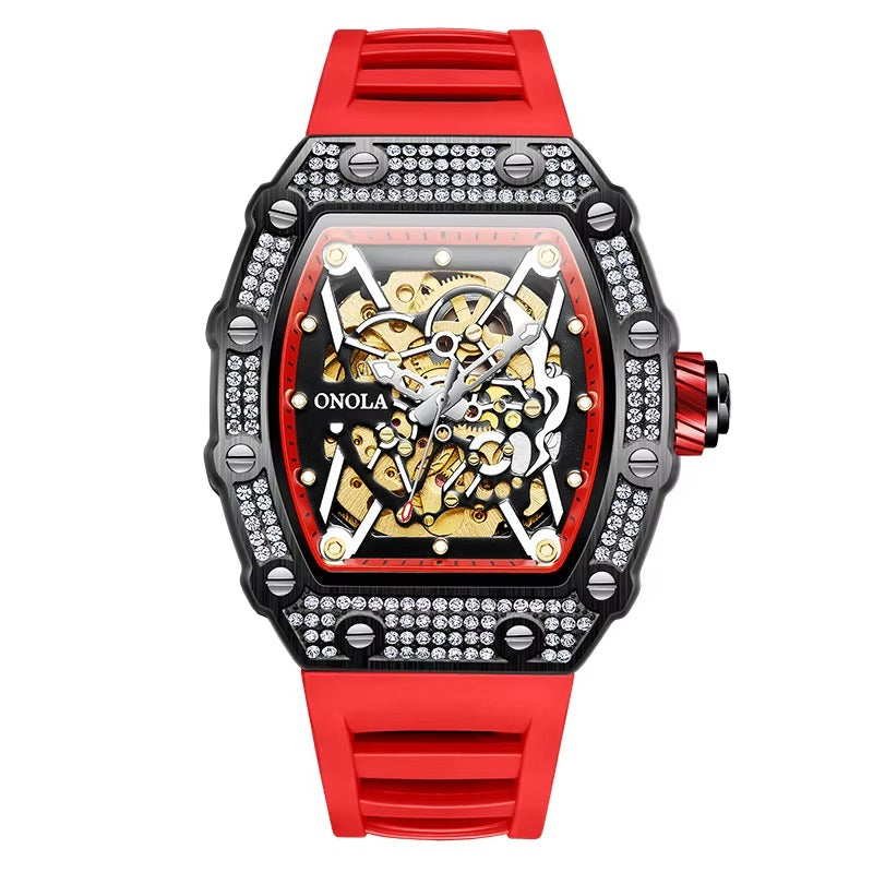 Luxury Men’s Skeleton Watch – Elegant Design with Gift Box