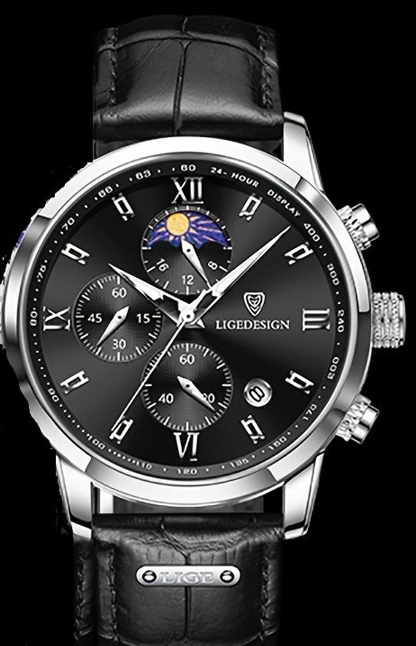 Premium Business Chronograph Watch with Gift Box | Luxury Edition